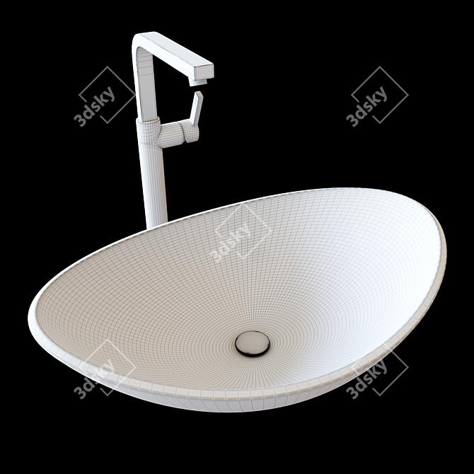 Luxury Lusso Sink 3D model image 4