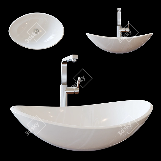 Luxury Lusso Sink 3D model image 5