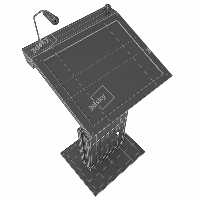 Interactive Podium with 27" Touch Screen 3D model image 4