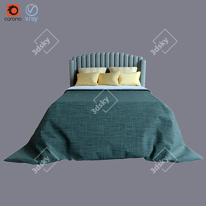 Elegant Double Bed - 2016 Design 3D model image 3