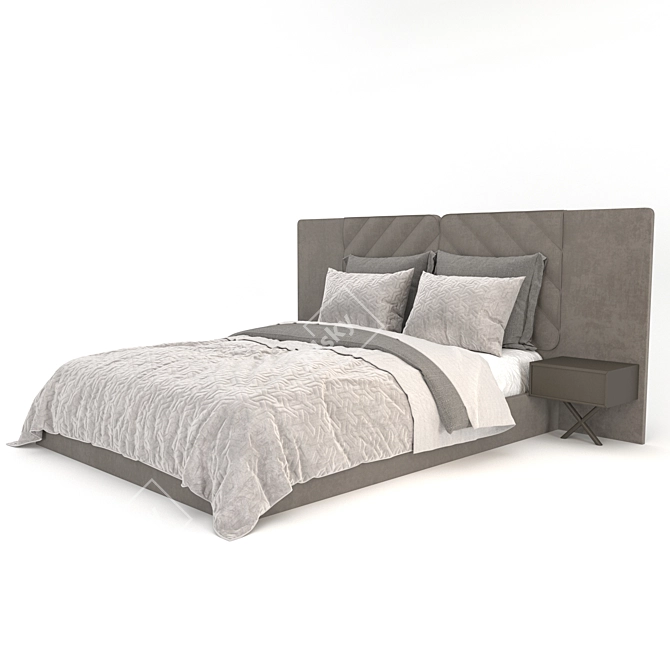 Adairs Bed 03 - Stylish & Comfortable 3D model image 4