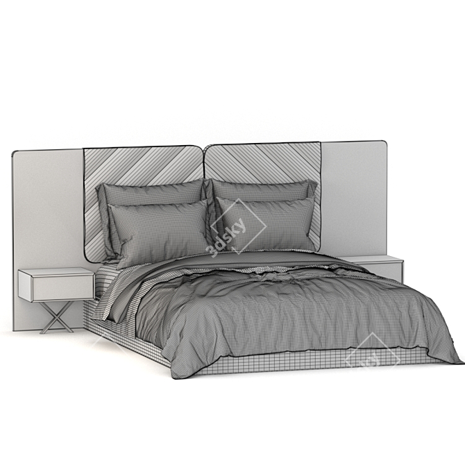 Adairs Bed 03 - Stylish & Comfortable 3D model image 5