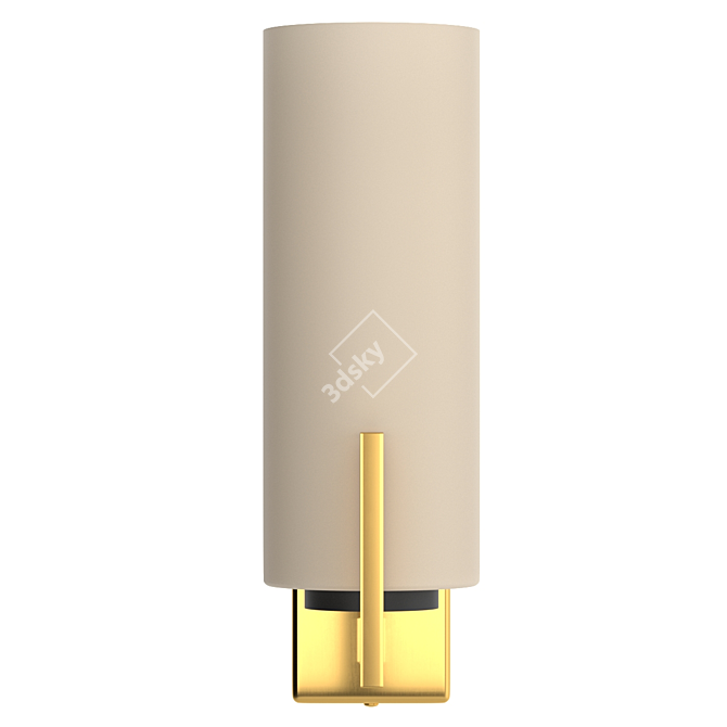 Elegant Geometric Fortano Wall Sconce 3D model image 2