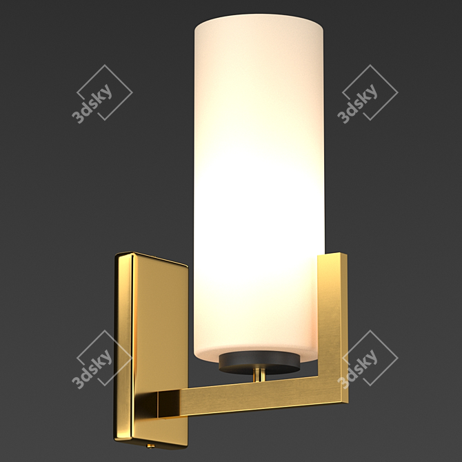 Elegant Geometric Fortano Wall Sconce 3D model image 3