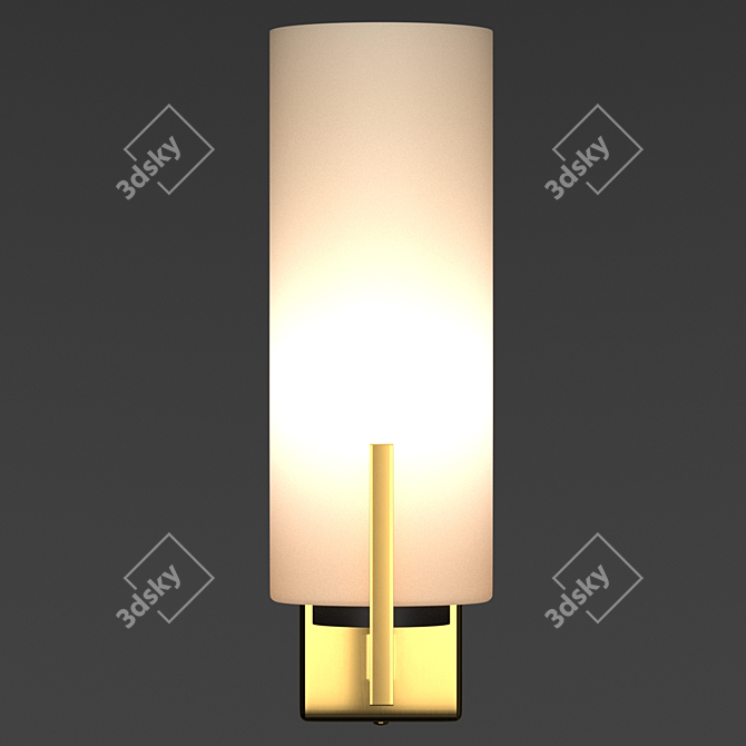 Elegant Geometric Fortano Wall Sconce 3D model image 4