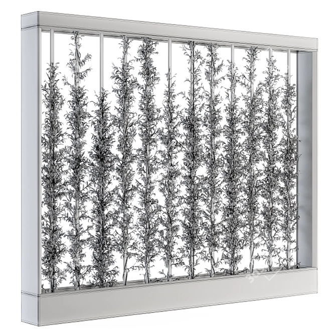 EcoWood Vertical Plant Wall 3D model image 5