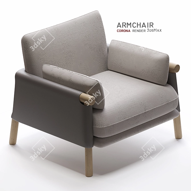 Savannah EJ Armchair: Modern Comfort and Elegance 3D model image 1