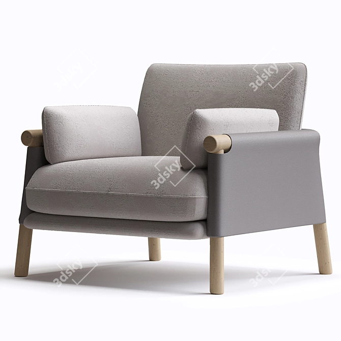 Savannah EJ Armchair: Modern Comfort and Elegance 3D model image 2