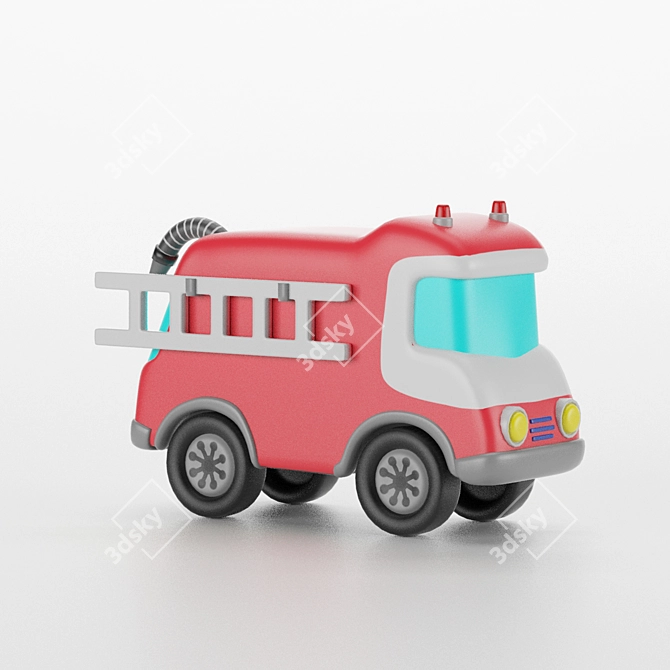 Turbo Toy Car Model - UV Overlap Map 3D model image 4