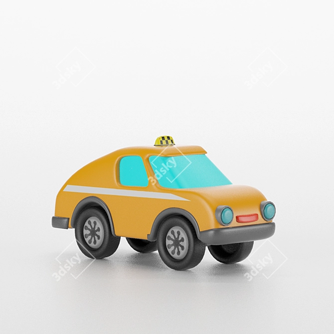 Turbo Toy Car Model - UV Overlap Map 3D model image 5