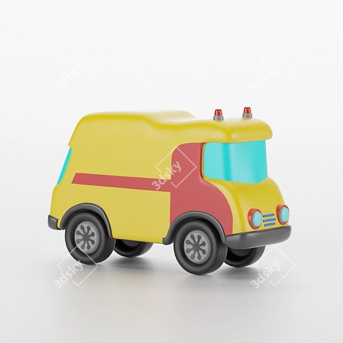 Turbo Toy Car Model - UV Overlap Map 3D model image 7