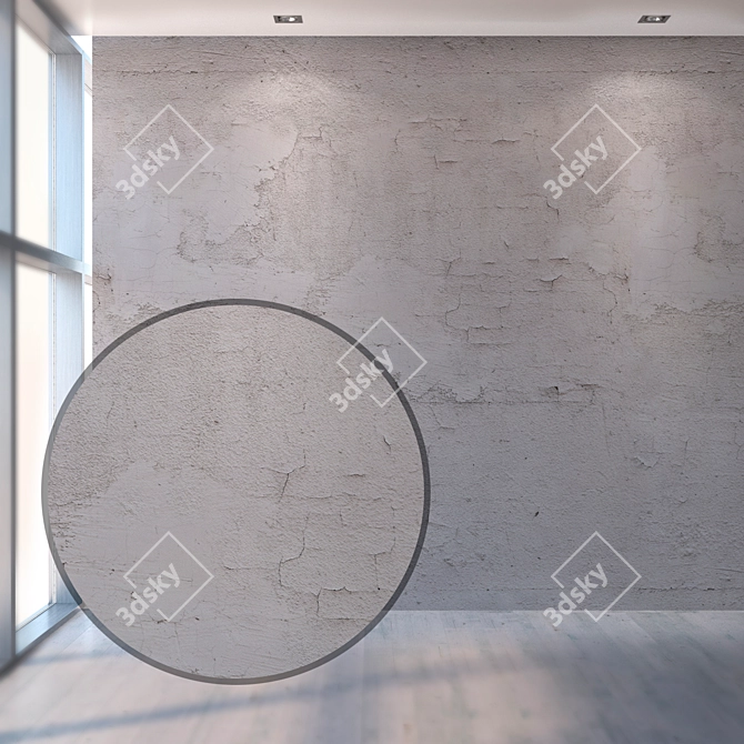 Seamless High-Resolution Plaster Texture 3D model image 5