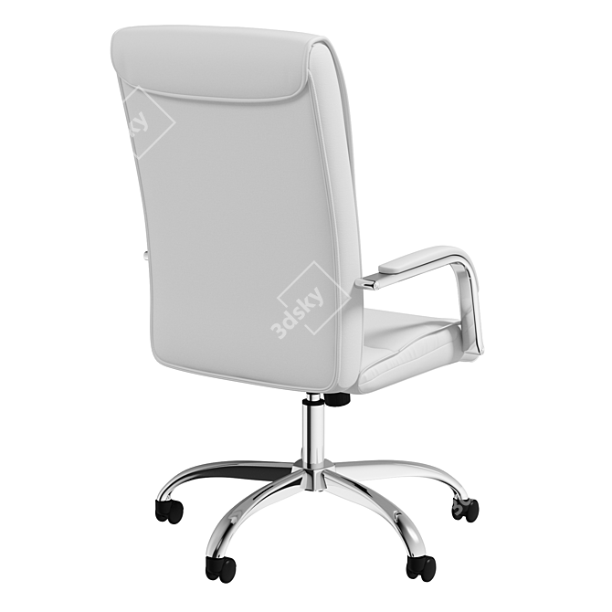 ErgoLux White Executive Chair 3D model image 2