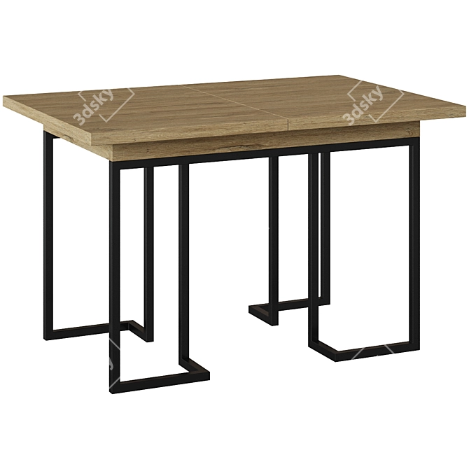 Smart Folding Table: Stylish and Functional 3D model image 1