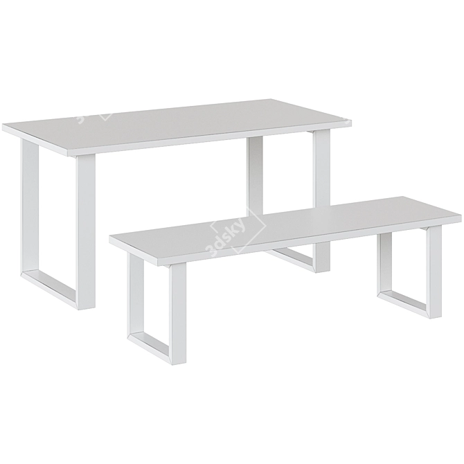 Loft Art Bristol Dining Table 3D model image 2