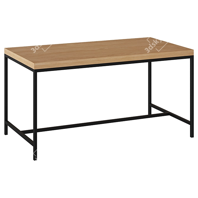 Loft Art Simple Line Dining Table 3D model image 1