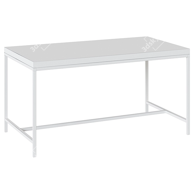 Loft Art Simple Line Dining Table 3D model image 2