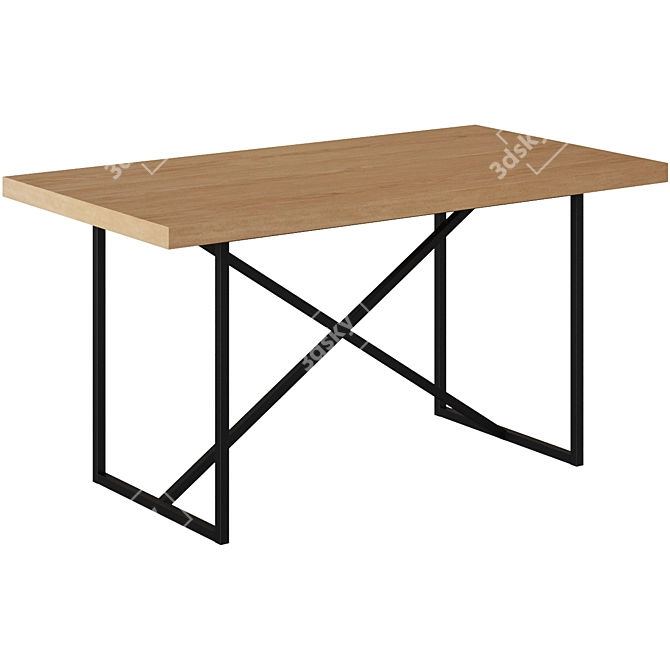 Urban Crossway Dining Table | Loft Art 3D model image 1