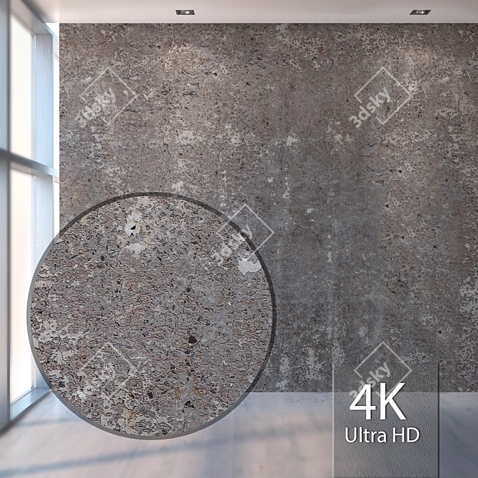 Seamless Concrete Texture 3D model image 1