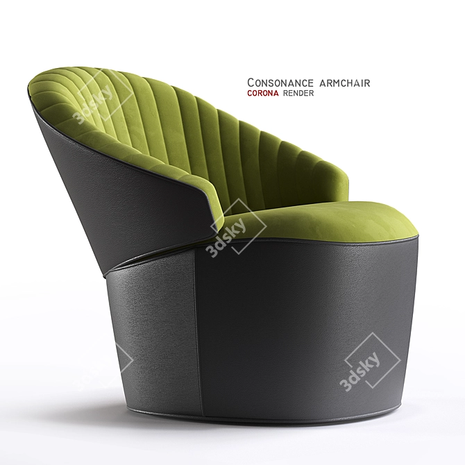 Elegant Harmony: Consonance Armchair 3D model image 1