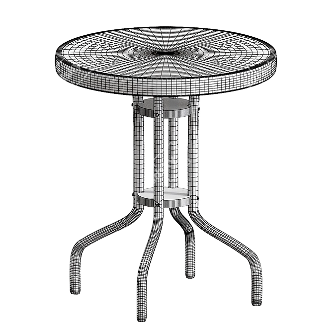 Stylish Steel & Glass Coffee Table 3D model image 3