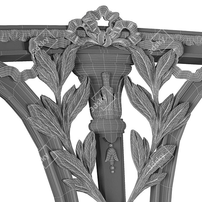 Elegant Ebanista Dauphine Chairs 3D model image 4
