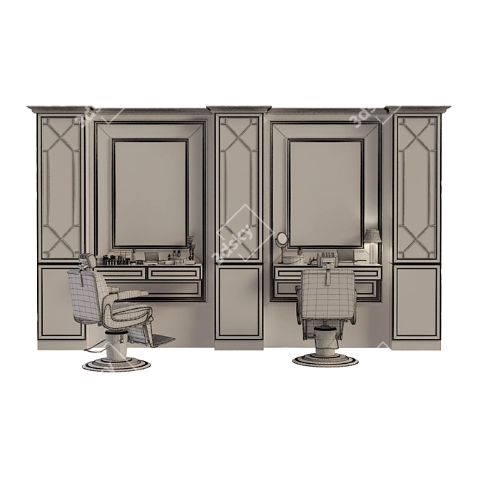 Elegant Beauty Salon Set 3D model image 7