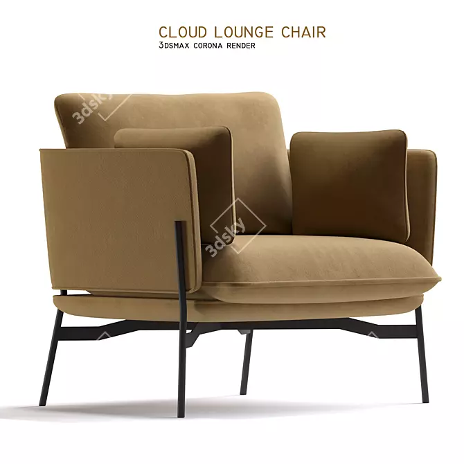  Heavenly Comfort: Cloud Lounge Chair 3D model image 1