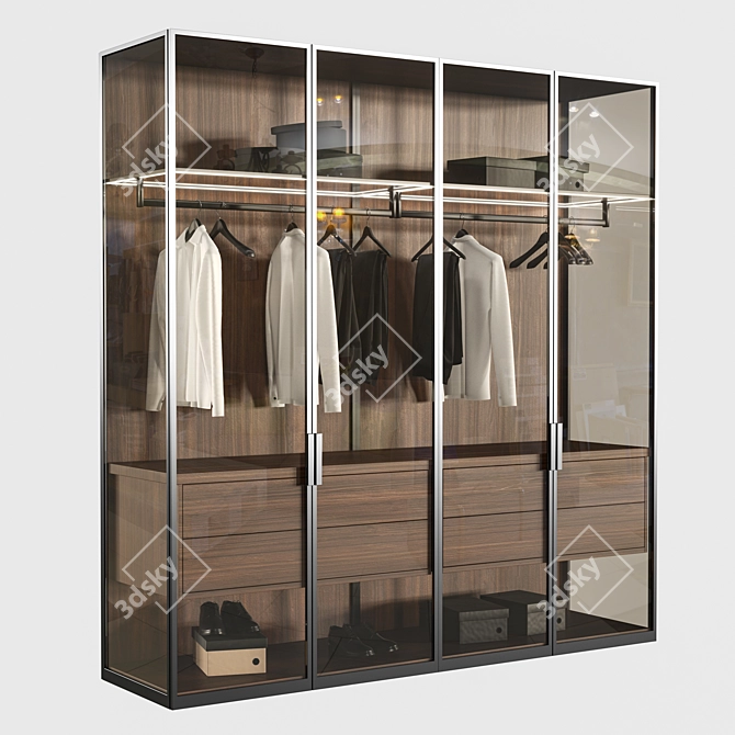 Spacious 8-door Cabinet 3D model image 2