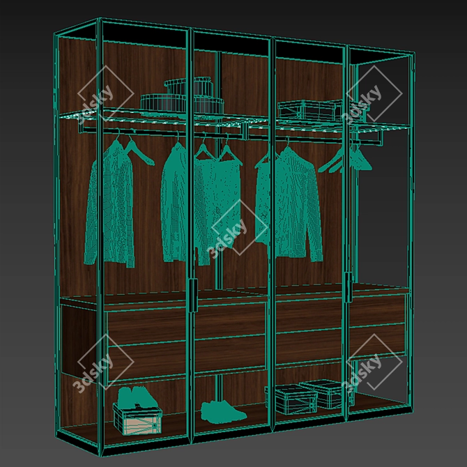 Spacious 8-door Cabinet 3D model image 4