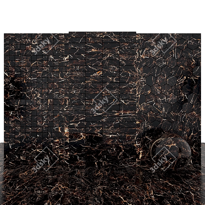 Silk Marble Port Laurent Slabs 3D model image 2