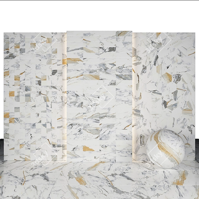  Luxe Royal Statuary Marble Collection 3D model image 2