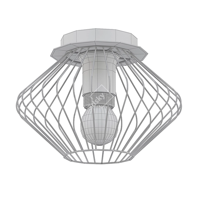 Lussole Loft Brooks Ceiling Light 3D model image 2