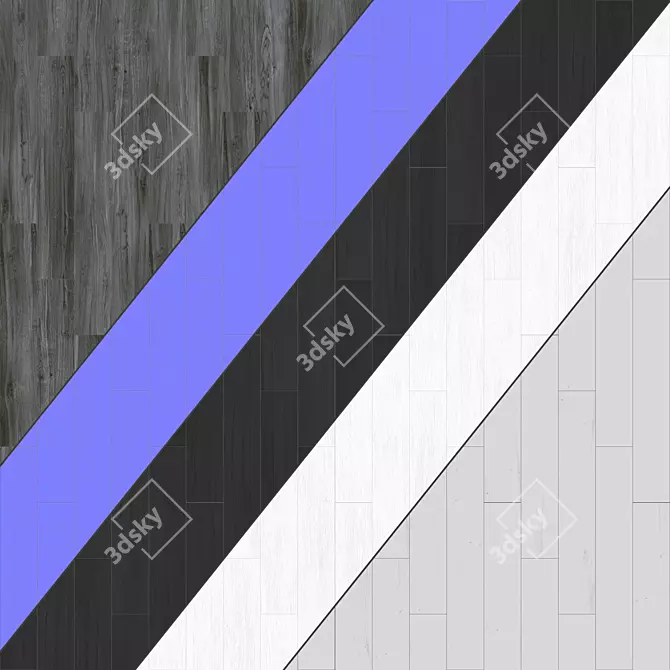 Versatile Parquet Flooring: Standard & Herringbone Patterns, PBR, 4k 3D model image 3