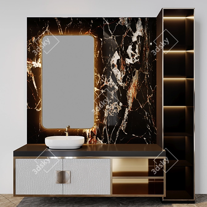 Modern Bath Set: Inspired by Studia-54 3D model image 1