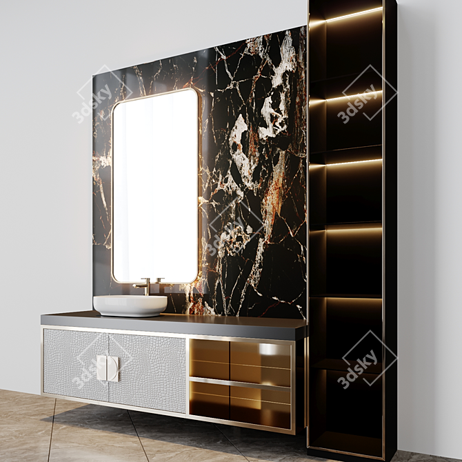 Modern Bath Set: Inspired by Studia-54 3D model image 2