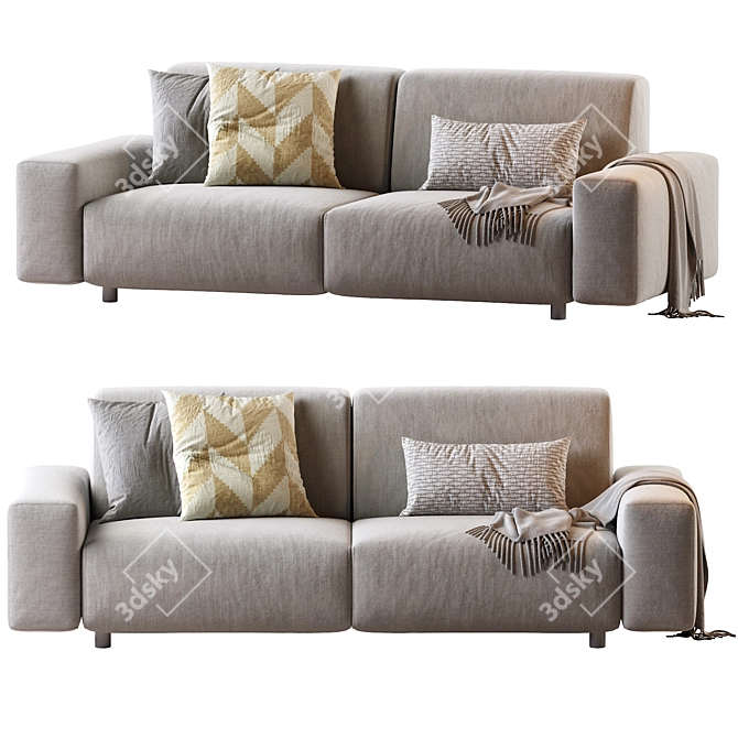 Modern Aston Sofa: Stylish Comfort for Your Space 3D model image 5