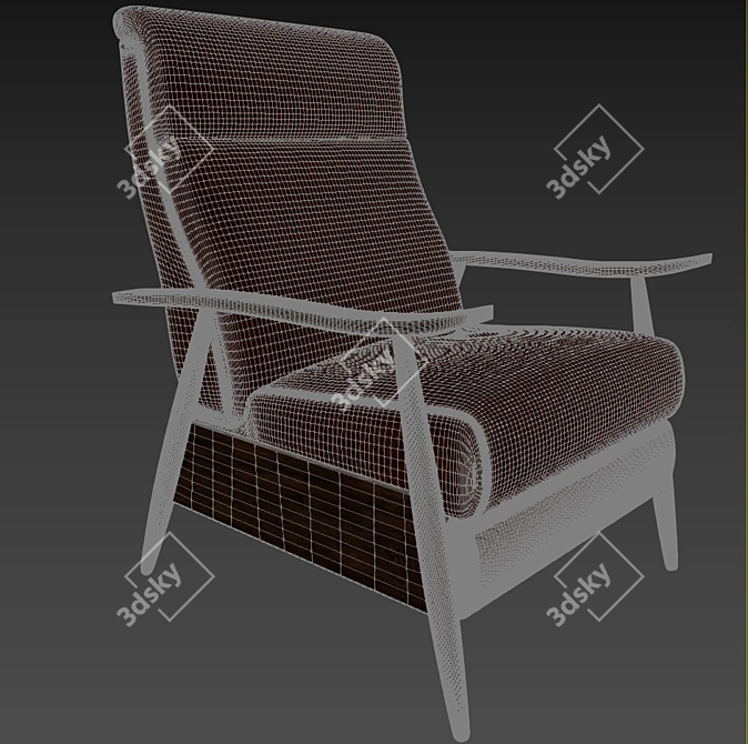 Luxury Recliner Chair: 3dsMax Scenes & PBR Materials 3D model image 8