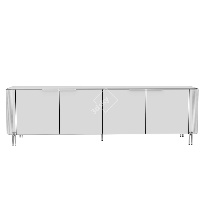 Praddy Bamboo Sideboard - Elegant and Functional 3D model image 6