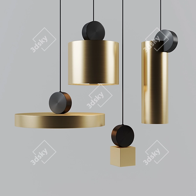 SHEEN LED Pendant Lights 3D model image 1