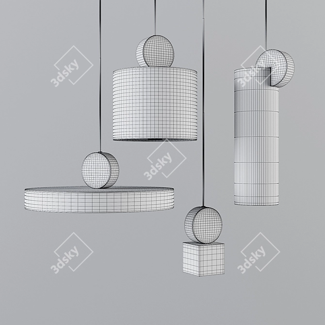 SHEEN LED Pendant Lights 3D model image 6