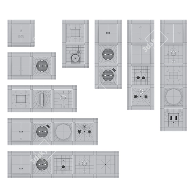 ABB Busch-axcent: Colorful and Stylish Switches 3D model image 7