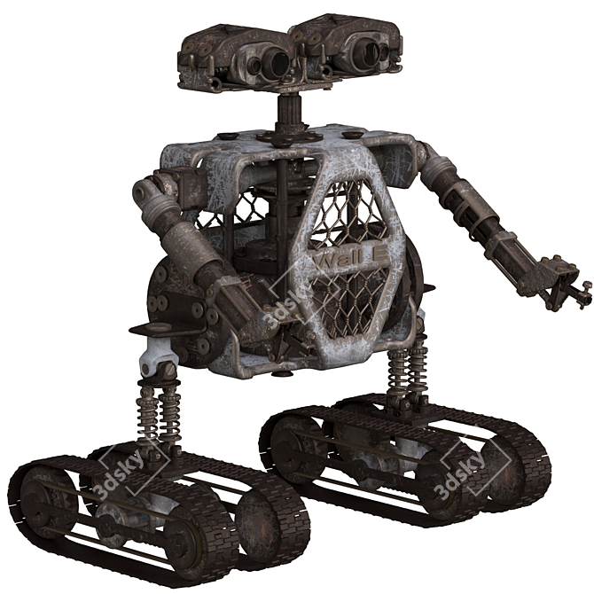 Wall-e 3: Futuristic Robot 3D Model 3D model image 1