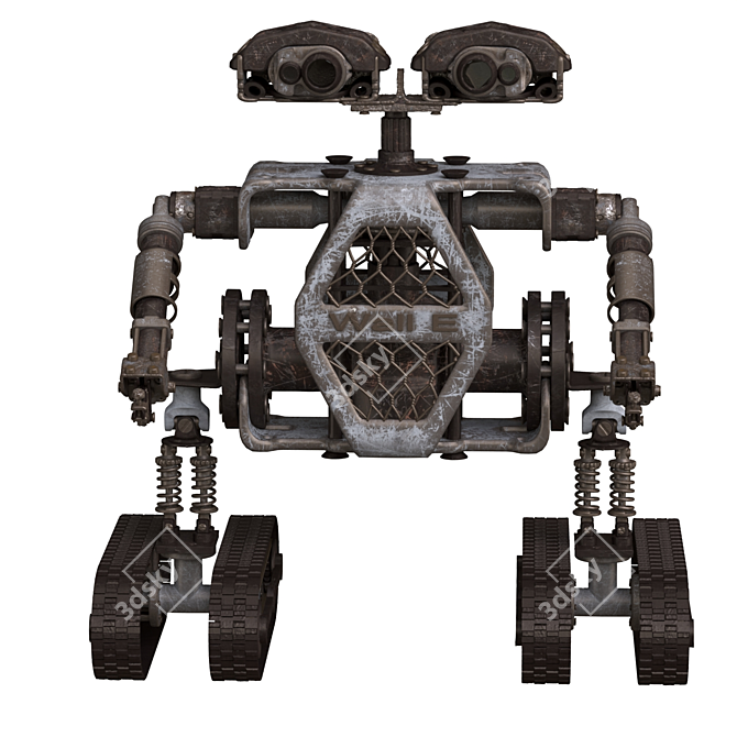 Wall-e 3: Futuristic Robot 3D Model 3D model image 3