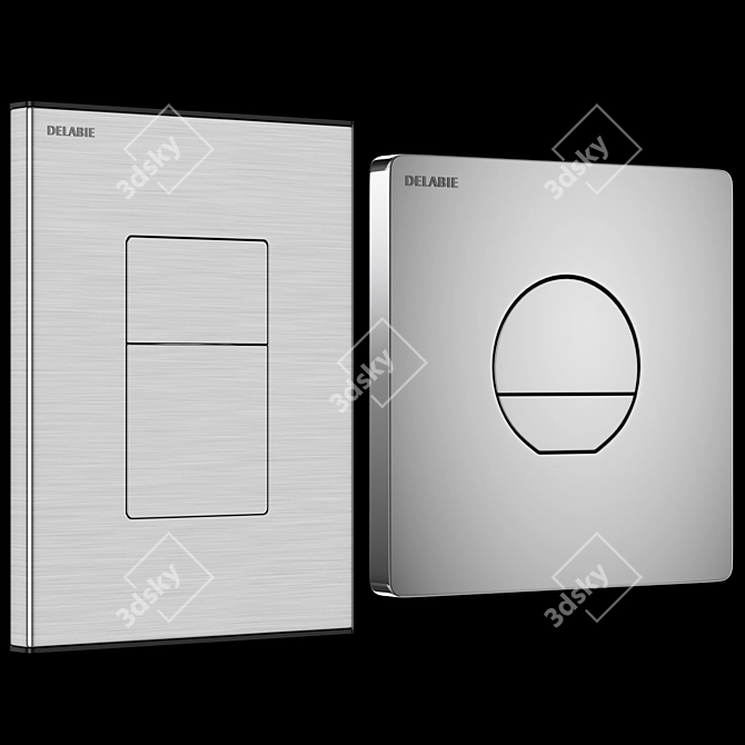 Dual Flush Plates for DELABIE and Viega 3D model image 3