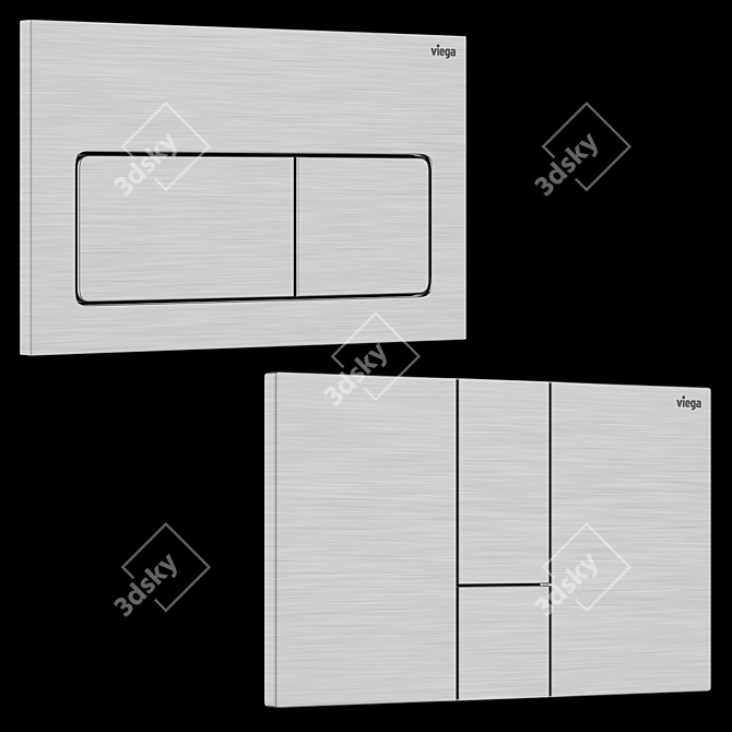 Dual Flush Plates for DELABIE and Viega 3D model image 4