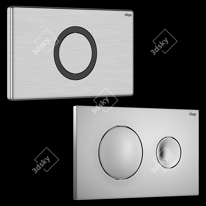 Dual Flush Plates for DELABIE and Viega 3D model image 5