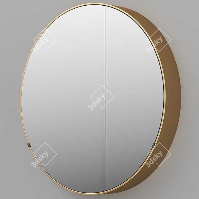 Catini Round Box Mirror 3D model image 5