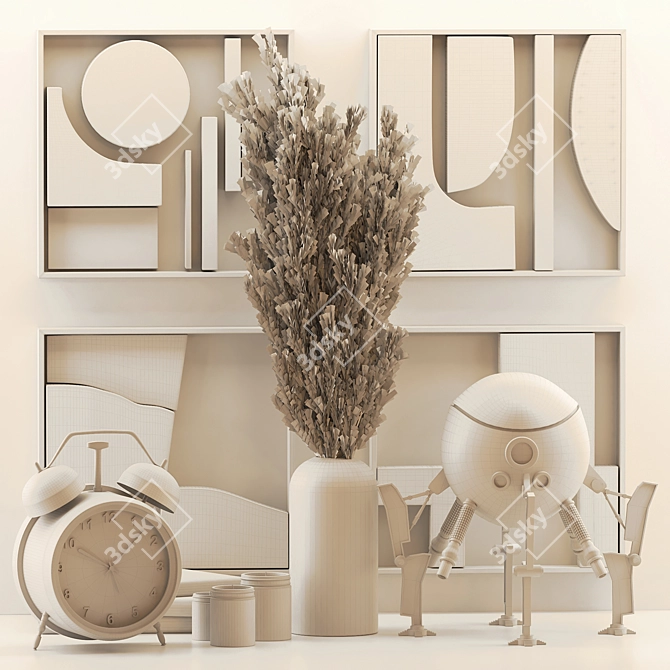 Elegant Decorative Set 2014 3D model image 3