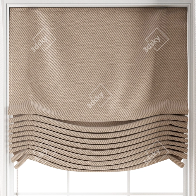 Premium Polygonal Curtain Model 3D model image 3